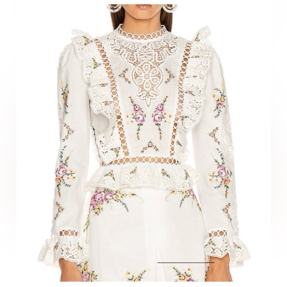 MINT! Zimmermann Allia Cross Stitch Flared Top-  Medium